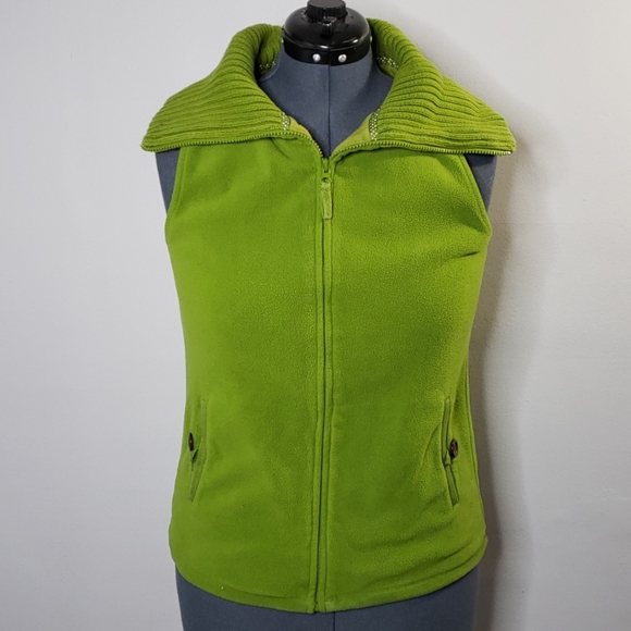 Lands' End Jackets & Blazers - Lands' End Fleece Vest - Small - Green